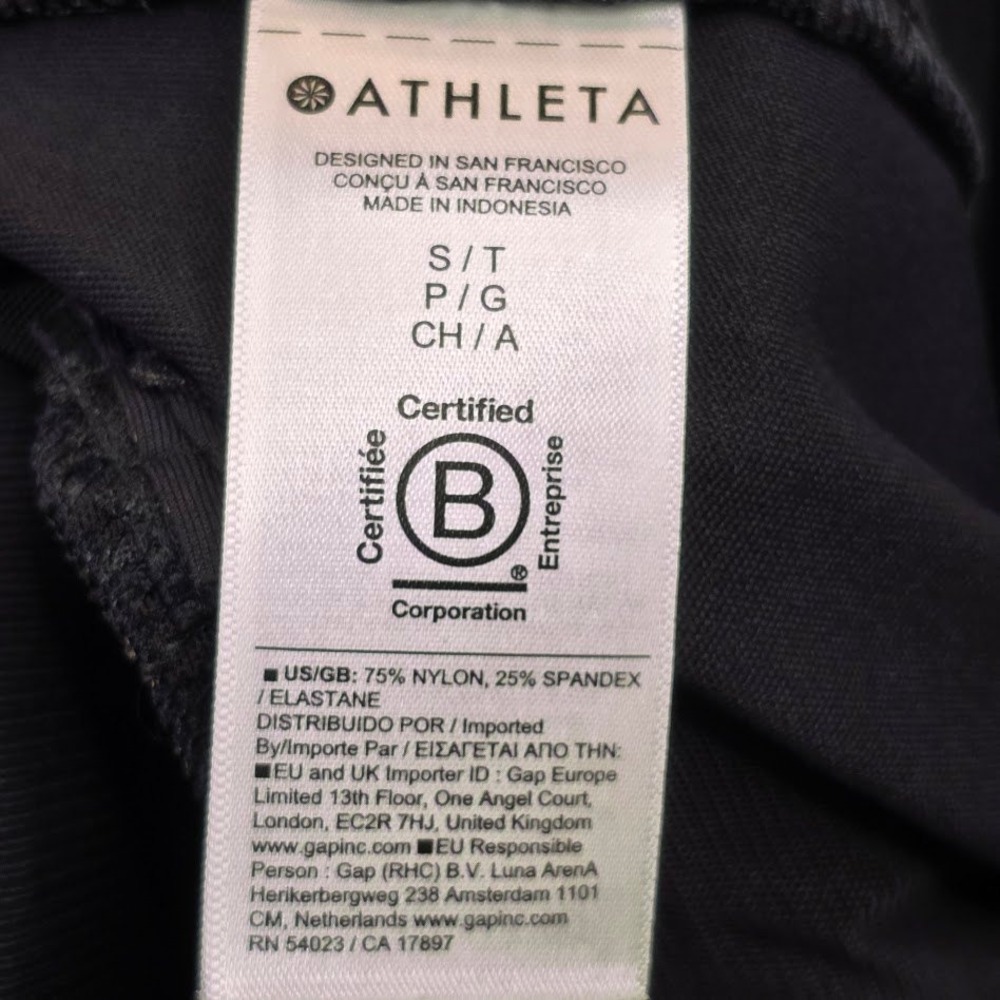 Athleta Size S Tall Venice High Rise Track Stripe Pants Black Wide Leg 854424-00 - Picture 7 of 13